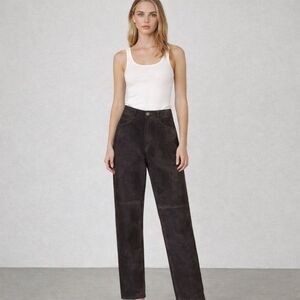 Vintage Bushwacker Genuine Leather Pants Brown Suede Size 10 | Made in USA
